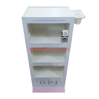 Vloerstaande PVC cosmetische displaystandaard Retail Opi nagellakrek