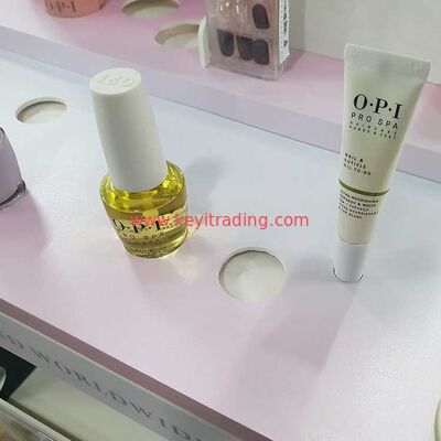 Vloerstaande PVC cosmetische displaystandaard Retail Opi nagellakrek