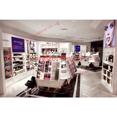Luxe Custom Parfum Showcase Schappen Boetiek Cosmetische Display Wandkas met LED-verlichting