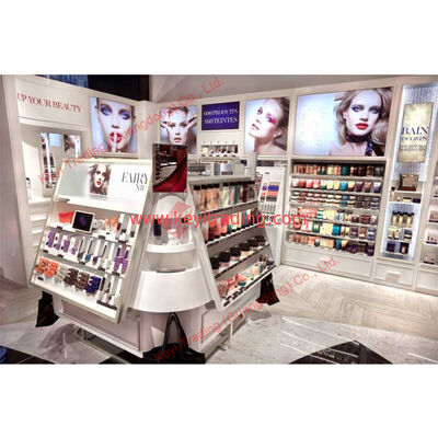 Luxe Custom Parfum Showcase Schappen Boetiek Cosmetische Display Wandkas met LED-verlichting
