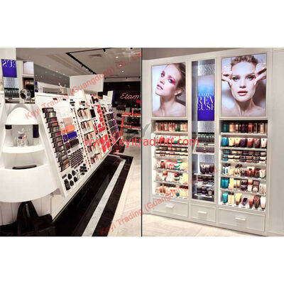 Luxe Custom Parfum Showcase Schappen Boetiek Cosmetische Display Wandkas met LED-verlichting