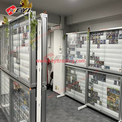 Gegradeerde sportrailkaartvitrine Honkbalkaartdisplaystandaard Detailhandel Groothandel Trading Card metalen en acryl displayrek