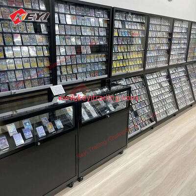 Aangepaste metalen acryl gesorteerde honkbalkaart vitrine muur hangende sportkaart displayframe voor verzamelkaarten