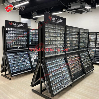 Acryl gesorteerde kaartdisplaystandaard Afsluitbare verzamelbare sportkaartdisplay Muurhandel Cadeaukaartdisplaystandaard