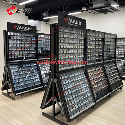 TGC Store Trading Card-vitrine Aangepaste winkel Sportkaart Wanddisplay-showcase met led-licht