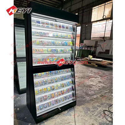 Aangepaste metalen frame PSA TCG-kaarten Displayontwerp Collectible Acryl Game Cards Case Sports Trading Card Showcase met led-verlichting