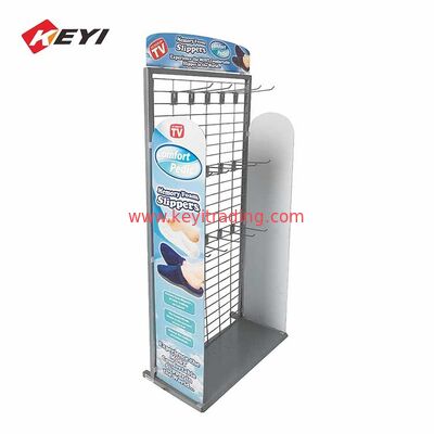 OEM&ODM Floor Zwarte metaaldraad Sandalen Display Stand Met Haakjes