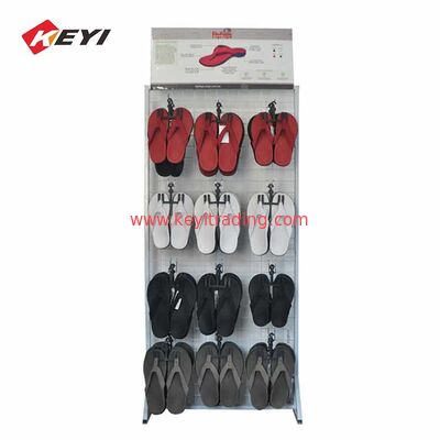 OEM&ODM Floor Zwarte metaaldraad Sandalen Display Stand Met Haakjes