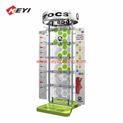 OEM&ODM Floor Zwarte metaaldraad Sandalen Display Stand Met Haakjes