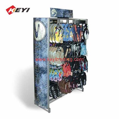 OEM&ODM Floor Zwarte metaaldraad Sandalen Display Stand Met Haakjes