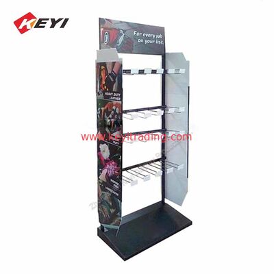 durable black metal Floor Baseball Glove Display Stand for retail
