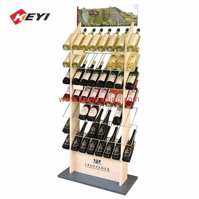 Hot Custom Floor Standing 4 Tier Metal Shelf Bier Display Stand Rack