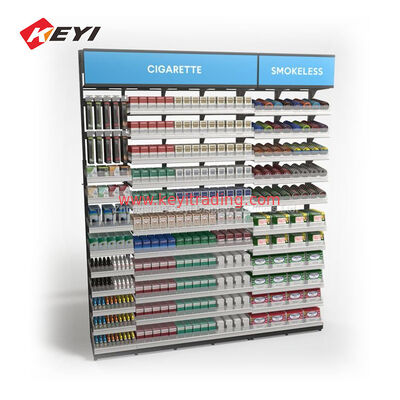 Custom Convenience Store Floor Cigarette Display Fixture Cigarettes Shelf For Sale