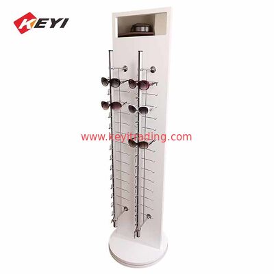Custom Gas Station Floor Rotating Display Two Side Wood Sunglasses Display Rack