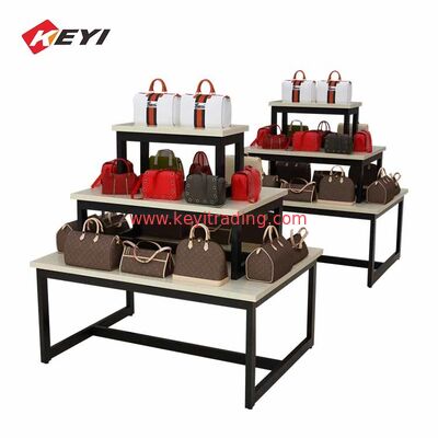 Boutique Vrijstaande Metalen en Houten Handtas Display Stand Retail Display Table Voor Tas