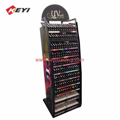 Vloerstaande metalen gel nagellak displaystandaard met planken