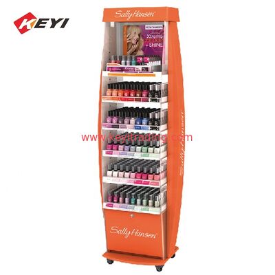 Vloerstaande metalen gel nagellak displaystandaard met planken