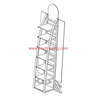 Custom High Quality Floor Standing Metal Car Battery Stand Battery Display Rack