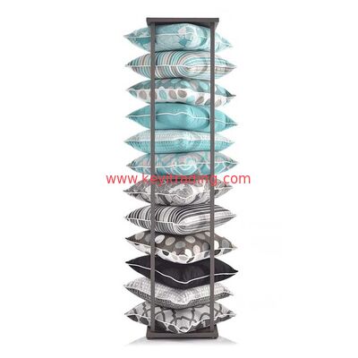 Custom Retail Store Freestanding Metal Pillow Display Rack Stand