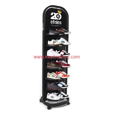 Made In China OEM Black Powder Coating Metal 4 Shoe Stand Display