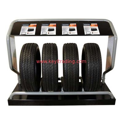 Automotive Wheel Display Stand Car Tire Storage Rack - Adjustable