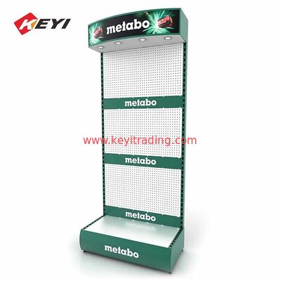 Hardware Store pegboard display stand floor Power tools display