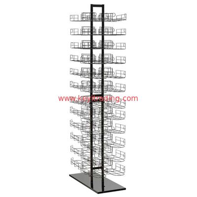 Free Standing Double Sided Metal Wire Baseball Cap Shelves Floor Hat Display Rack