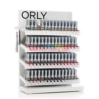 Aangepast logo aanrechtblad 3 4 5 lagen witte metalen planken nagellak displaystandaard