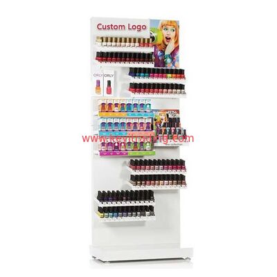 Vloerstaande metalen gel nagellak displaystandaard met planken