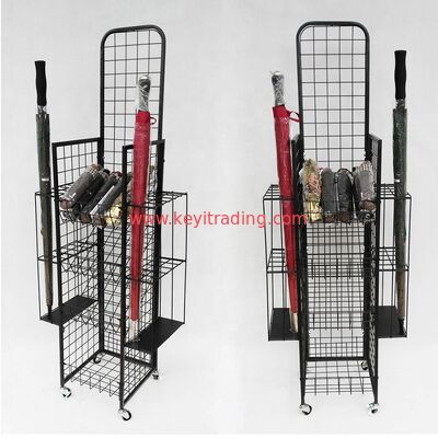 Aangepaste Pop Pos vloerparaplubak metalen draadmand displayrek