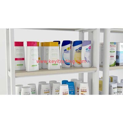 Vloermake-upstandaard Detailhandel Cosmetica-displayrek - 4 houten planken