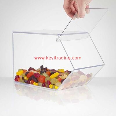 Custom Size Pick And Mix Bulk Candy Bin Clear Acrylic Box With Lid