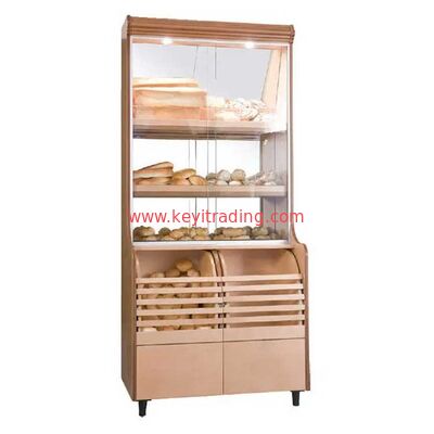 Customized Bread Shop Furniture Storage Showcase Wood Bakery Display Cabinet