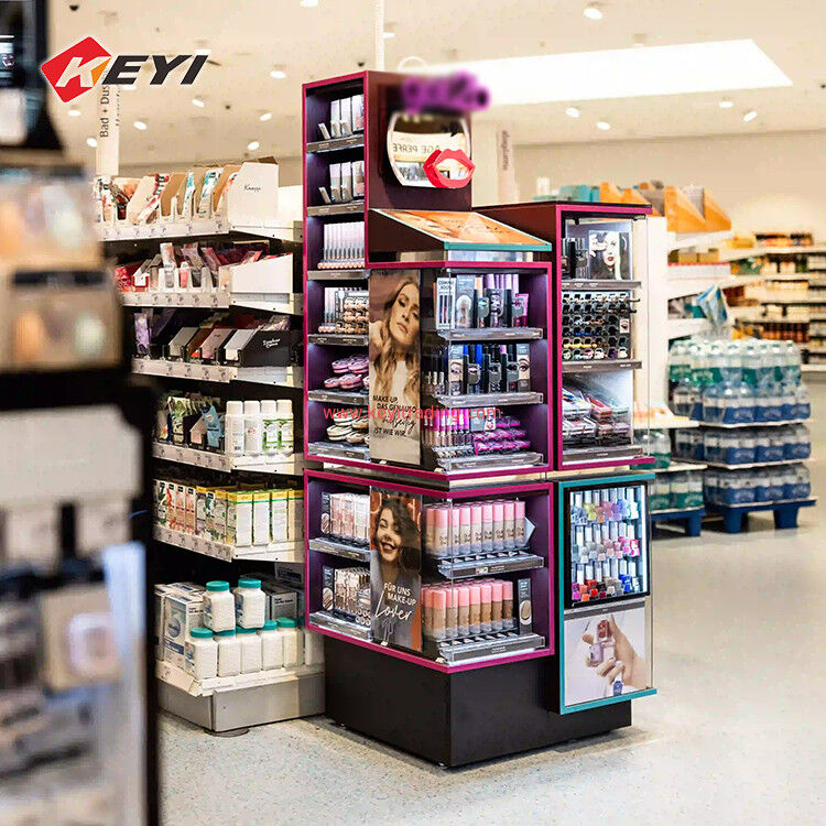 Luxe cosmetische displaystandaard, cosmetische make-up vitrinekast, schoonheidssalon producten toonbank voor cosmetische winkel