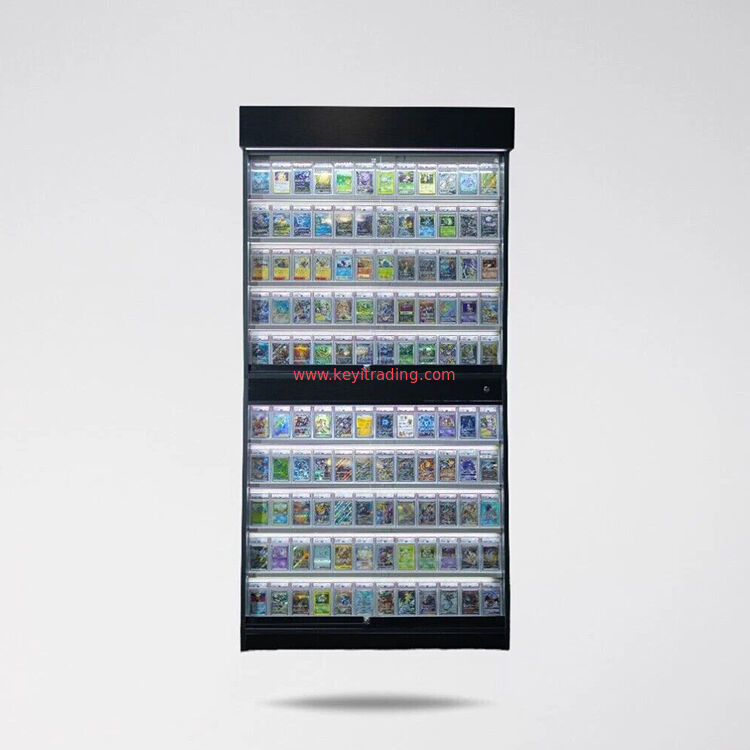TGC Store Trading Card-vitrine Aangepaste winkel Sportkaart Wanddisplay-showcase met led-licht